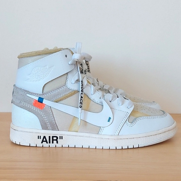 Off white × Air Jordan 1 high white "Euro" trainers - Picture 3 of 16
